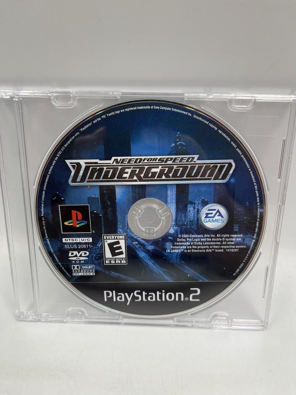 Need for Speed: Underground (Sony PlayStation 2, 2003) PS2 Disc Only With Case